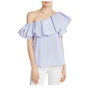 MLM cold shoulder blue top